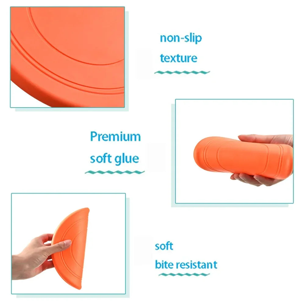 Funny Silicone Flying Saucer Dog Toy
