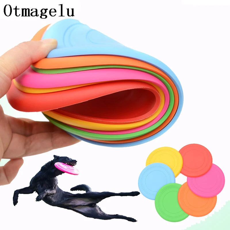 Funny Silicone Flying Saucer Dog Toy